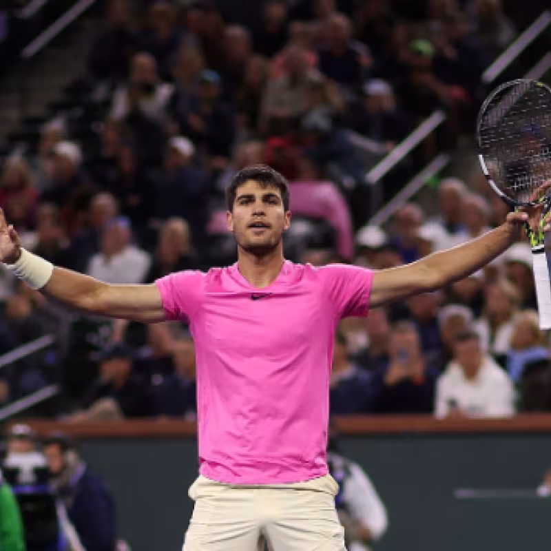 Carlos Alcaraz en Indian Wells 2023. Foto: Getty