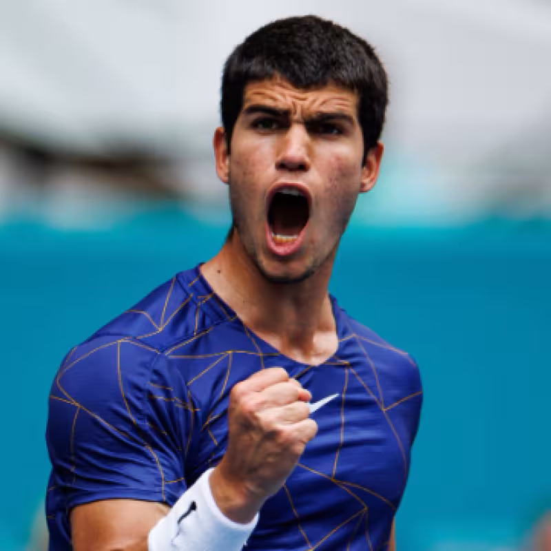 Carlos Alcaraz en el Miami Open 2022. Foto: Getty