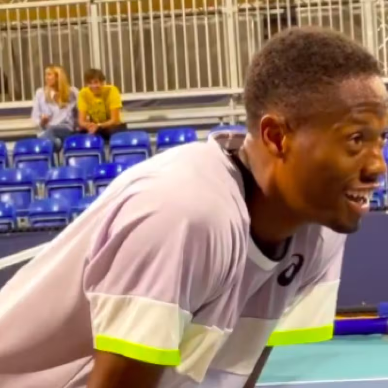 Christopher Eubanks no se puede creer lo que está haciendo en Miami. Fuente: Tennis.com