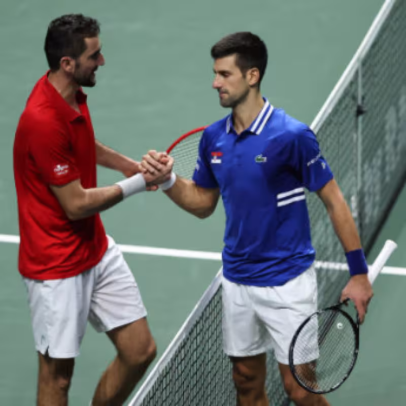 Marin Cilic y Novak Djokovic. Fuente: Getty