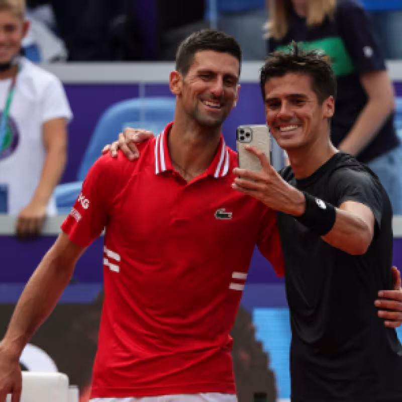 Fede Coria pidió a Djokovic hacerse una foto con él después del partido