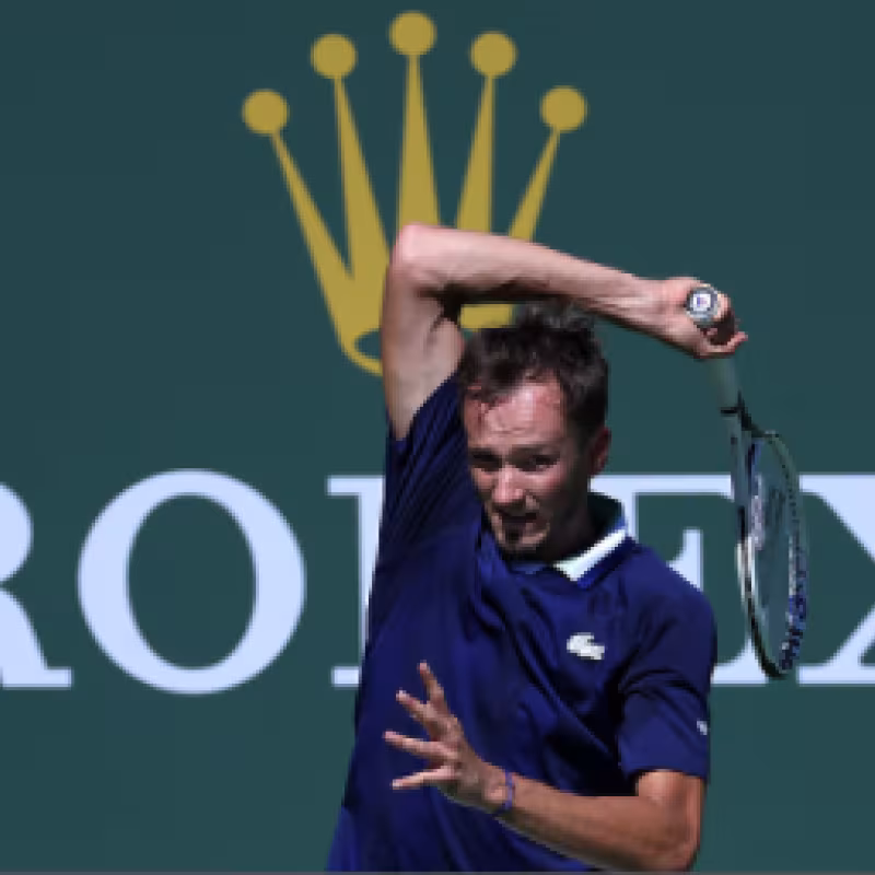 Daniil Medvedev pierde con Monfils en Indian Wells 2022. Foto: gettyimages