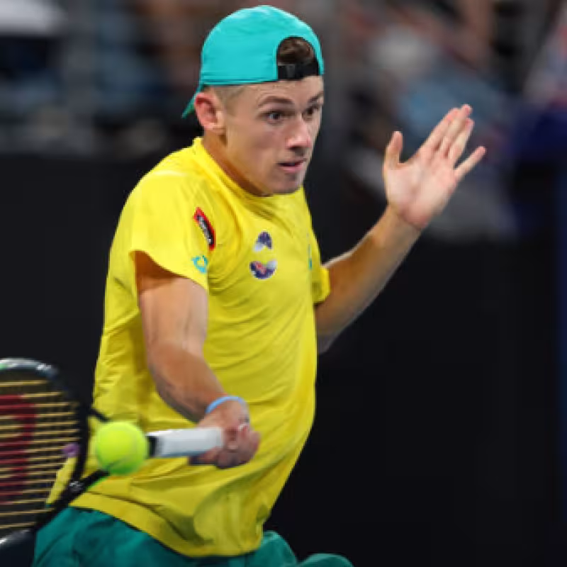 Alex de Miñaur, durante la ATP Cup. Fuente: Getty