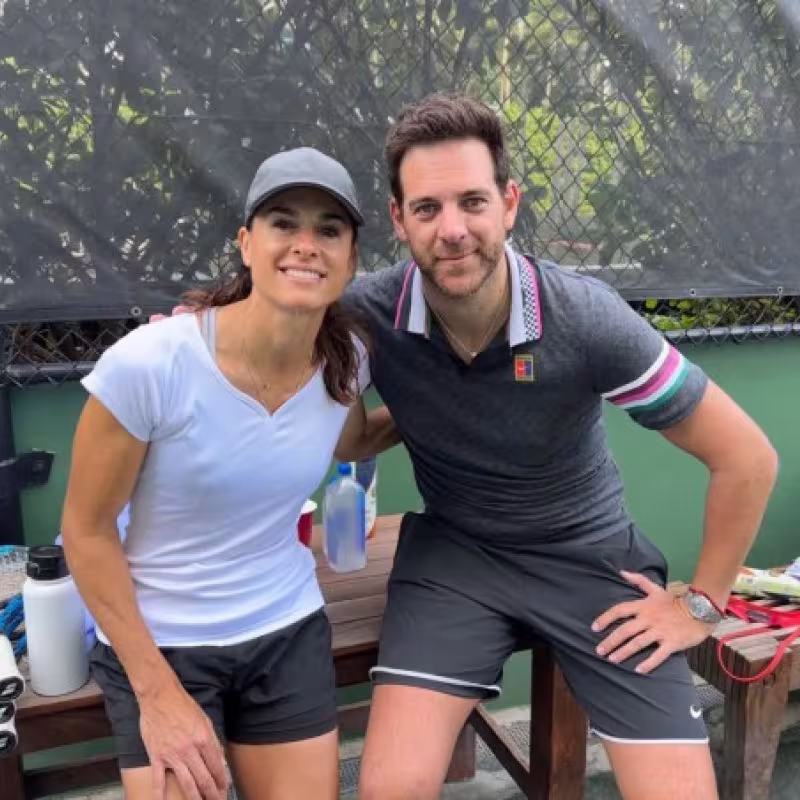 Del Potro sigue entrenando para cumplir su promesa