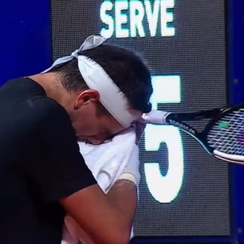 Del Potro rompe a llorar de emoción en pleno partido