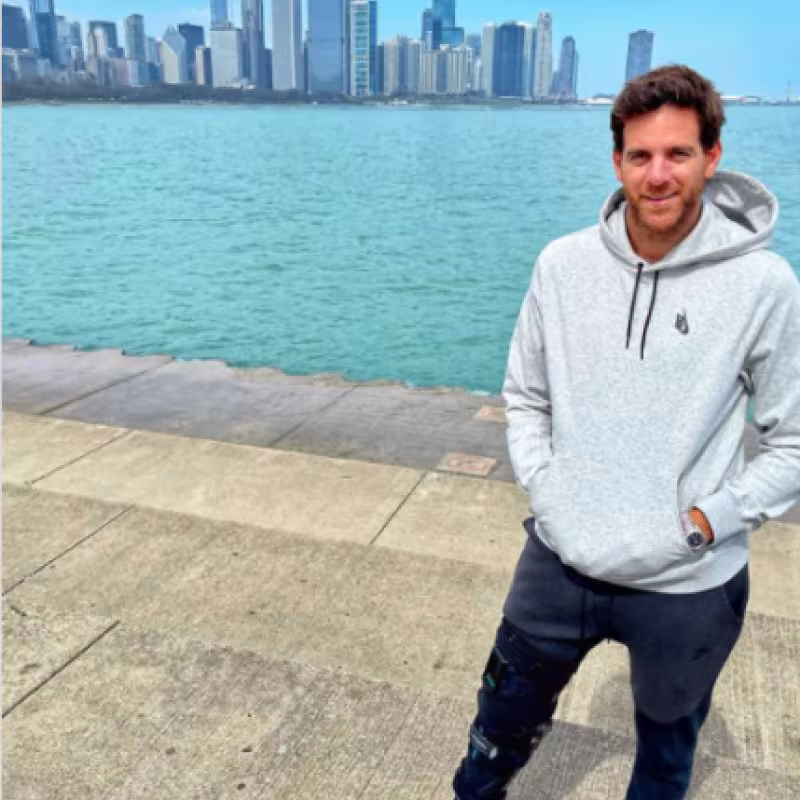 Del Potro, en Chicago. Fuente: @delpotrojuan