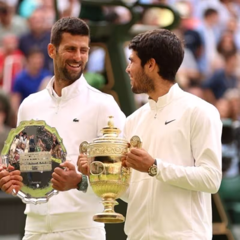 Así le dio la vuelta Alcaraz a la final contra Djokovic en Wimbledon. Foto: Getty