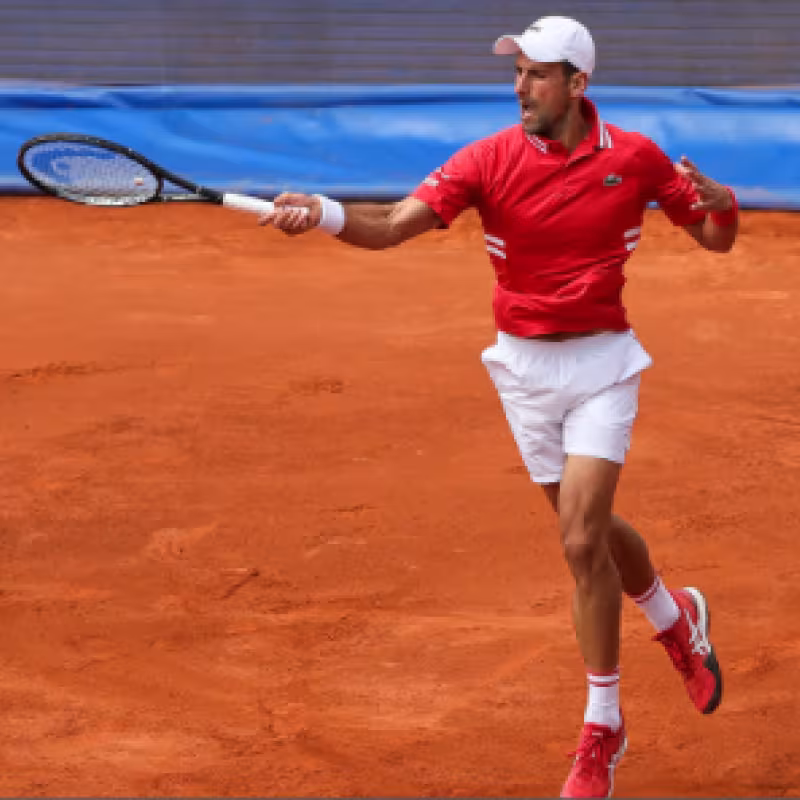 Novak Djokovic gana a Fede Coria en Belgrado. Foto: gettyimages