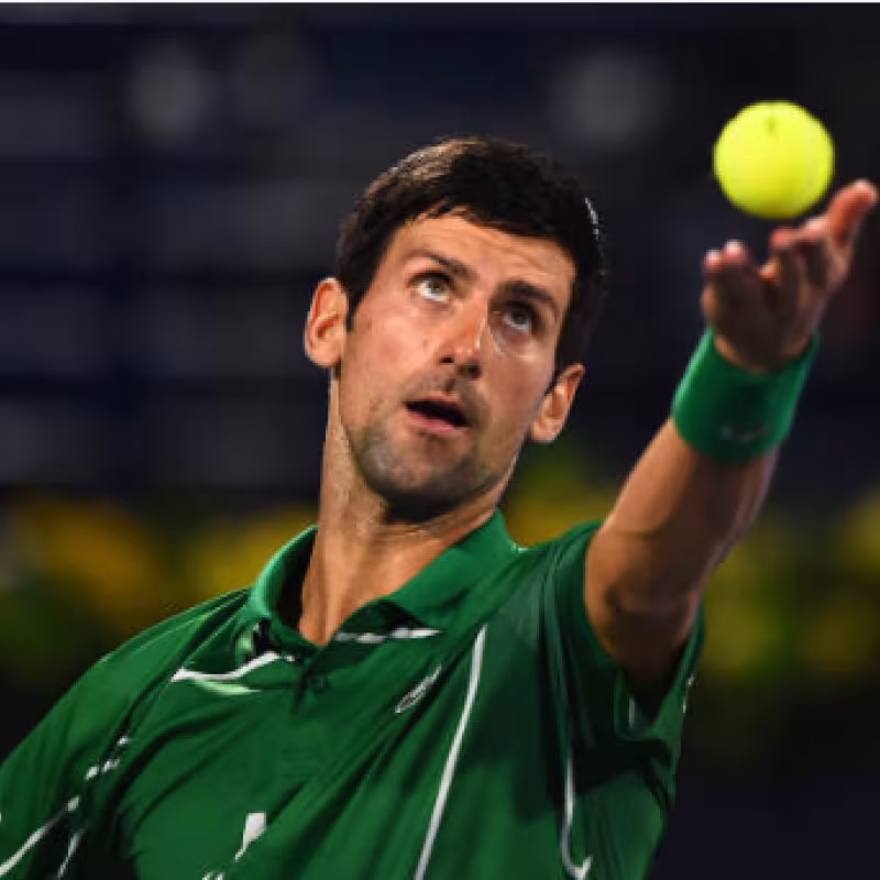 Novak Djokovic en el torneo de Dubai. Fuente: Getty