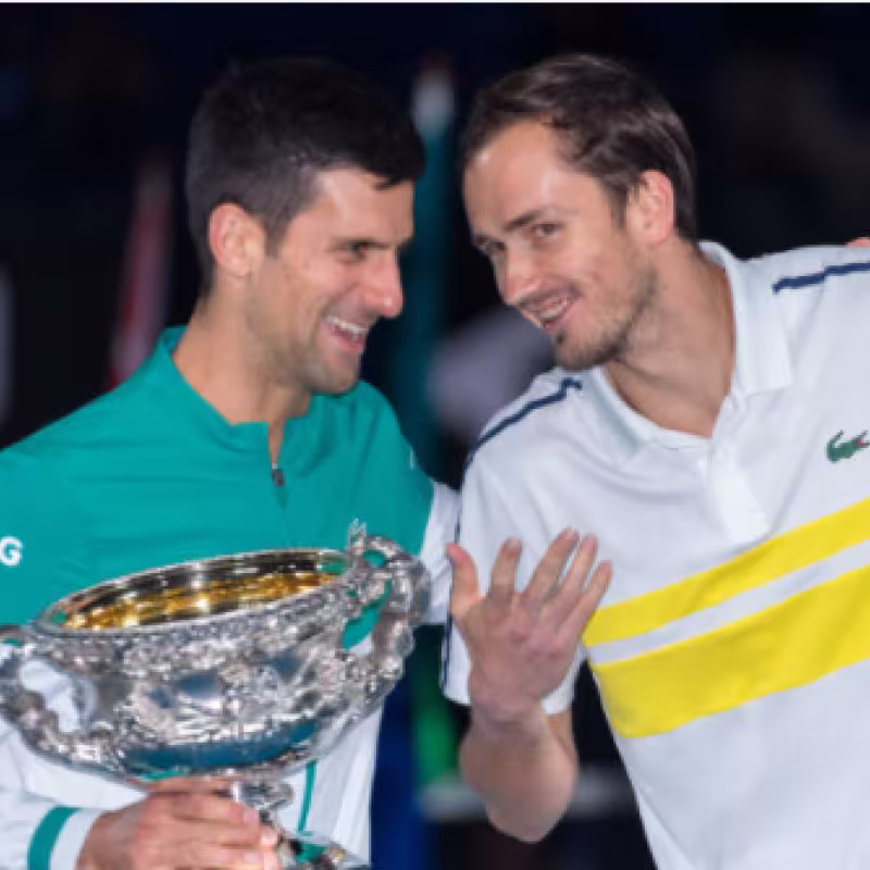 Djokovic y Medvedev, principales favoritos para el título. Fuente: Getty