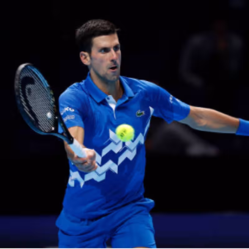 Djokovic durante su partido ante Medvedev. Fuente: Getty