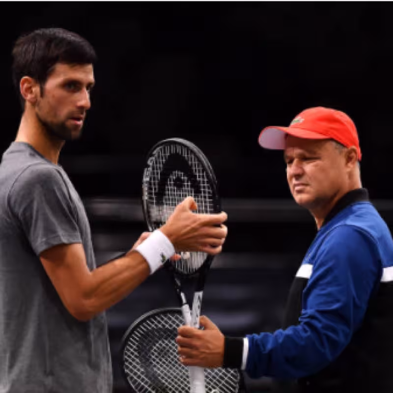 Novak Djokovic y Marian Vajda. Fuente: Getty