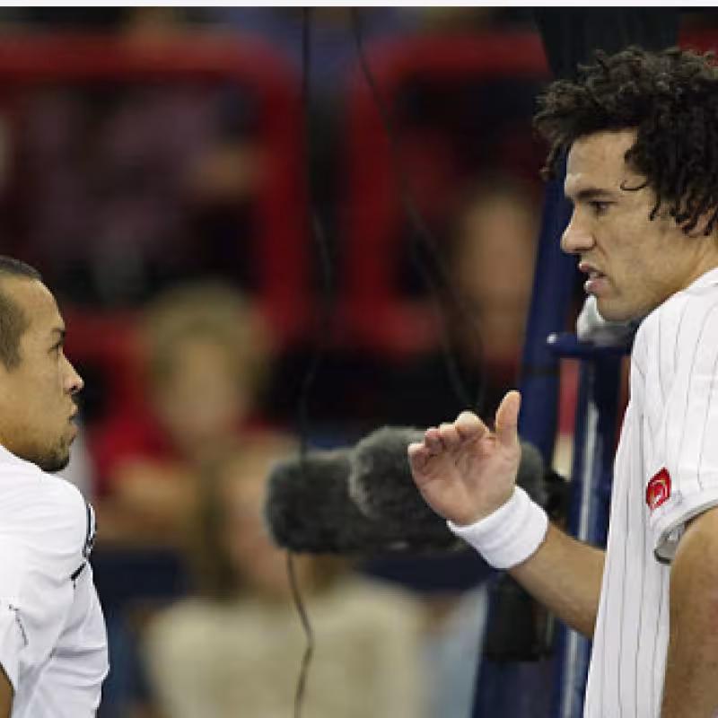 Hicham Arazi y Younes El Aynaoui. Fuente: Getty