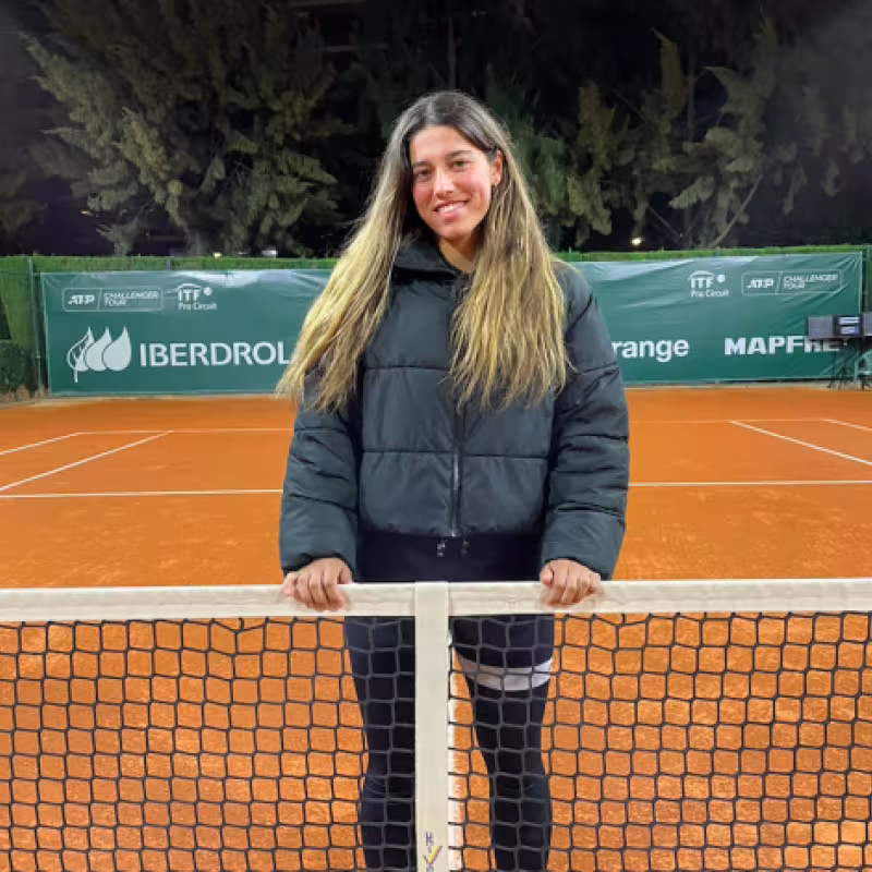 Jessica Bouzas en el Club de Tenis Valencia. Fuente: Punto de Break