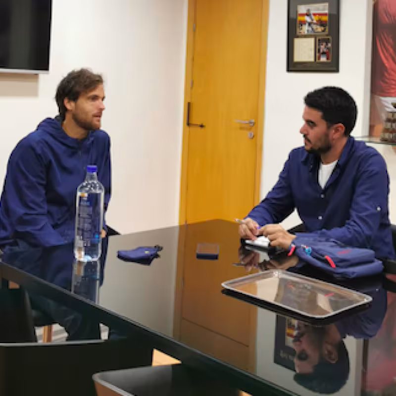 Joao Sousa en su entrevista con Fernando Murciego. Fuente: PDB