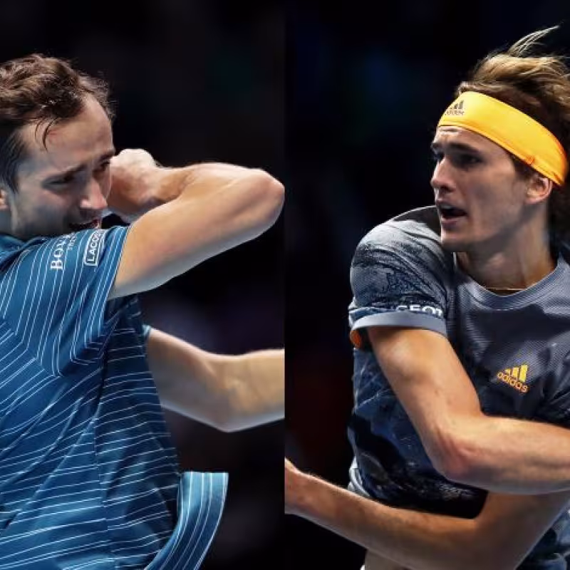 Medvedev y Zverev. Foto: Twitter