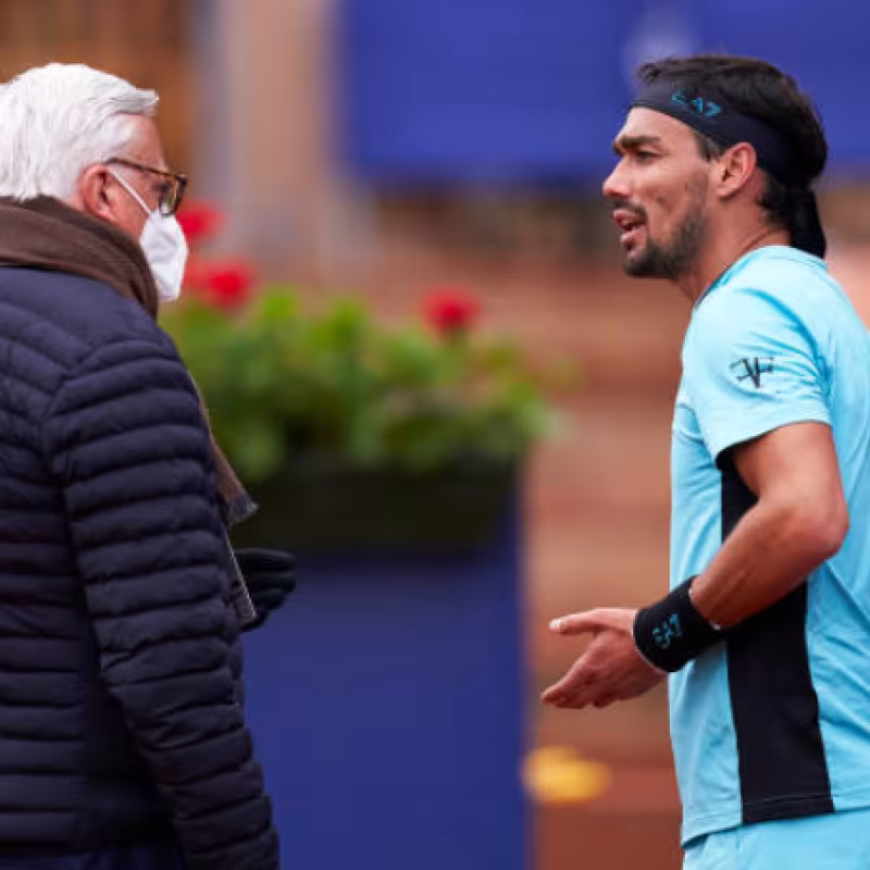 Fognini, muy enfadado tras su descalificación: "He pagado por algo que no he hecho" Foto: Getty