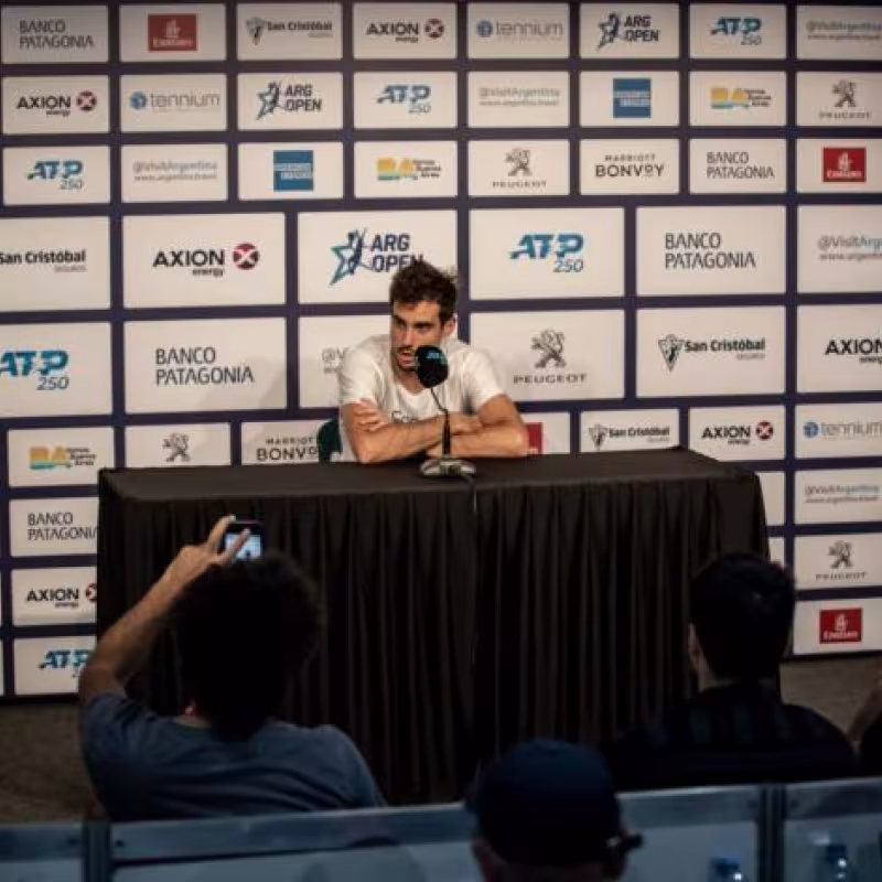 Pella habló sobre la velocidad de las canchas. Foto: Argentina Open