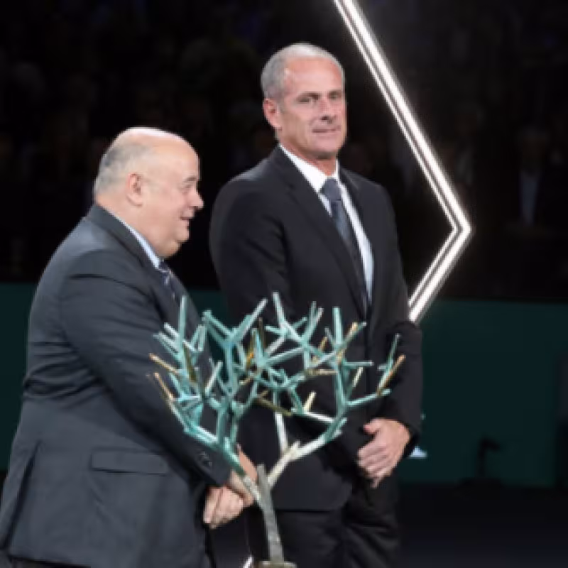 Bernard Giudicelli, presidente de la FFT, y Guy Forget, director de Roland Garros. Fuente: Getty