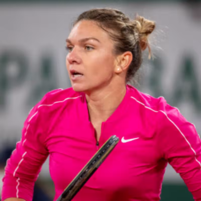 Simona Halep durante el partido de hoy. Fuente: Getty