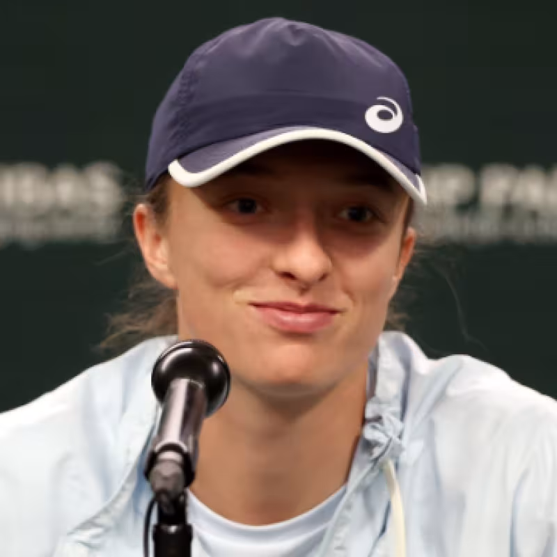 Iga Swiatek en el Media Day de Indian Wells 2023. Foto: Getty