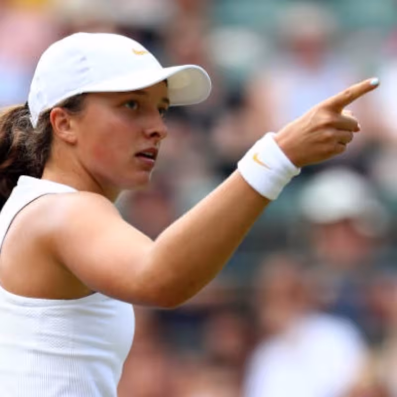 Iga Swiatek: "Mis padres me decían que lo primero era el colegio y luego el tenis". Foto: Getty