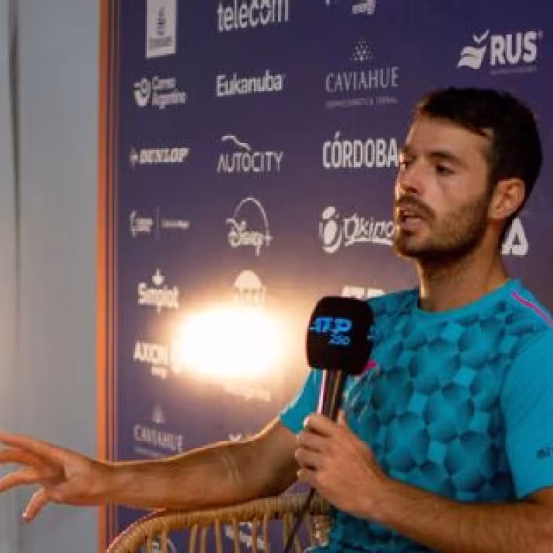Juan Londero en rueda de prensa. Fuente: Cordoba Open