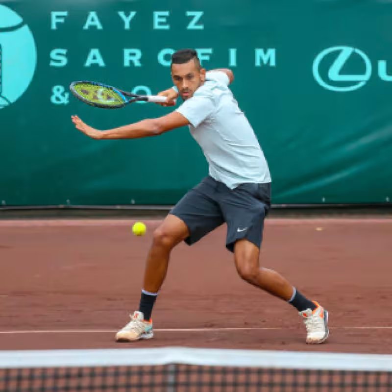 Kyrgios y su reconciliación definitiva con la tierra batida. Foto: Getty