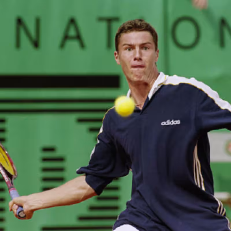 Marat Safin en su primer Roland Garros. Fuente: Getty