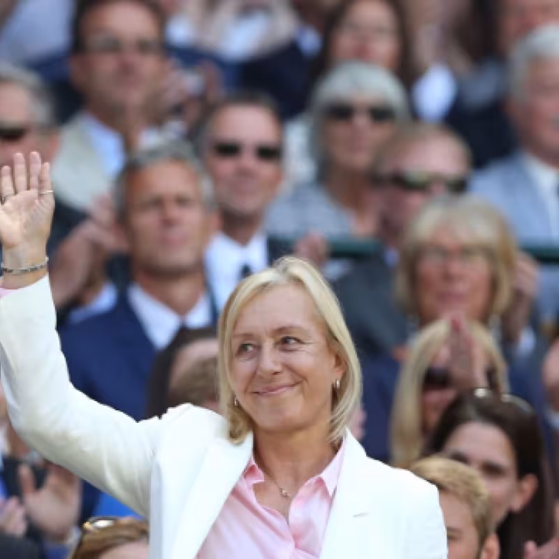 Martina Navratilova en Wimbledon 2022. Foto: Getty