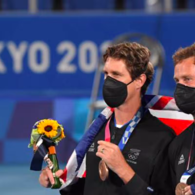 Marcus Daniell y Michael Venus, bronce olímpico en Tokio 2020. Fuente: Getty