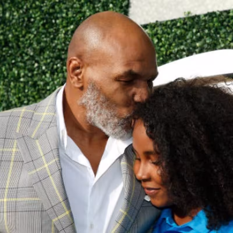 El ex púgil Mike Tyson junto a su hija en el US Open. Foto: Getty