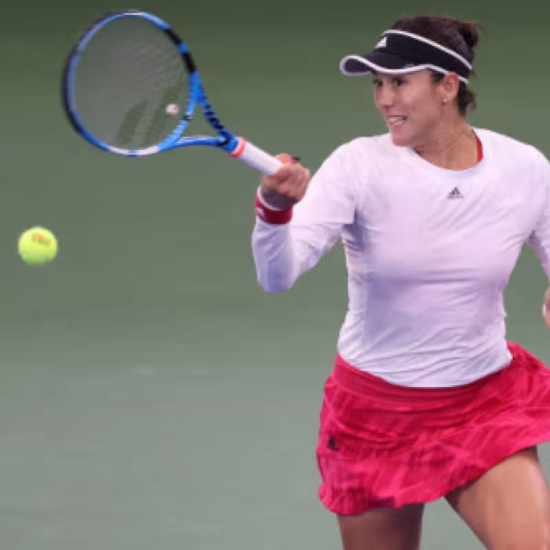Garbiñe Muguruza, en su debut. Fuente: Getty