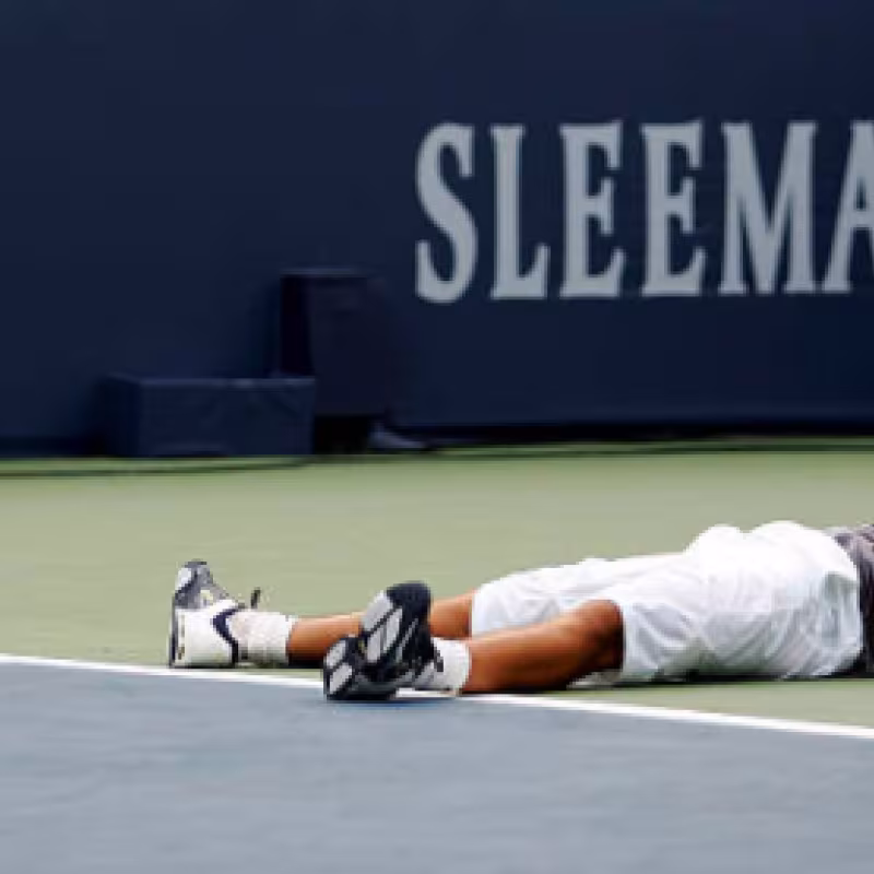 Rafa Nadal celebra el título en Montreal 2005. Fuente: Getty