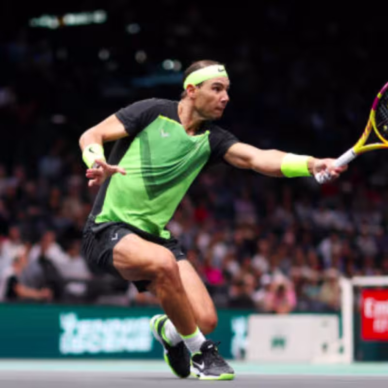 Nadal durante su estreno en París-Bercy. Foto: Getty
