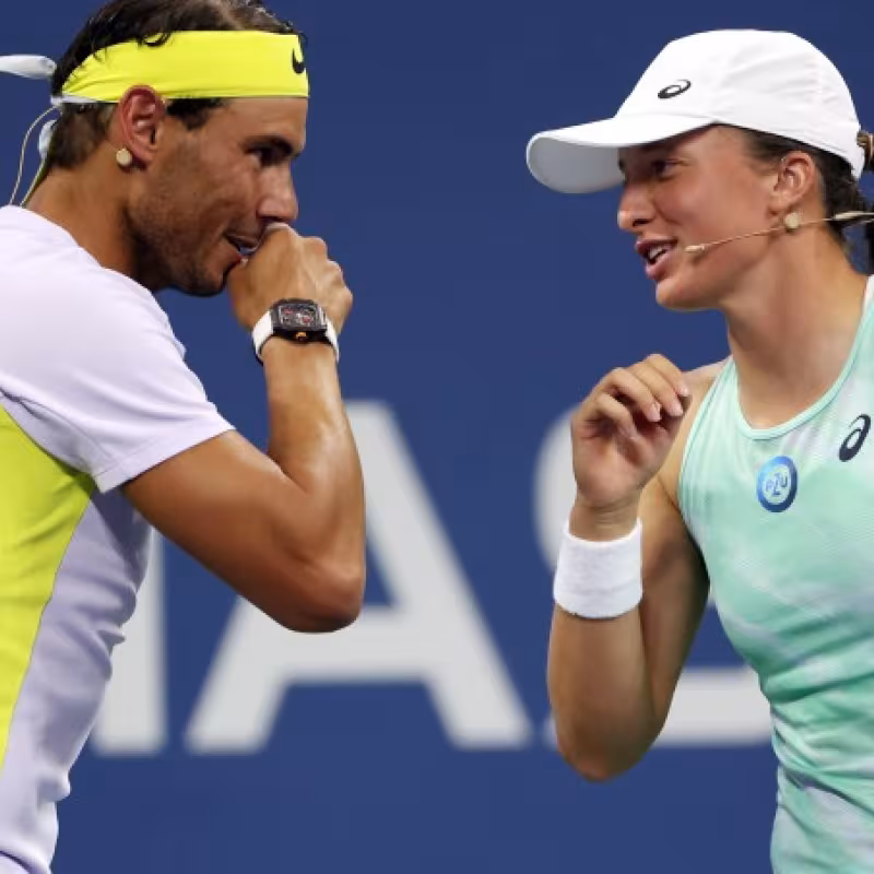 Nadal y Swiatek muestran su magia como pareja artística