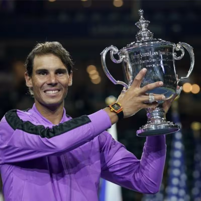 Rafa Nadal con su título en Nueva York 2019. Fuente: Getty