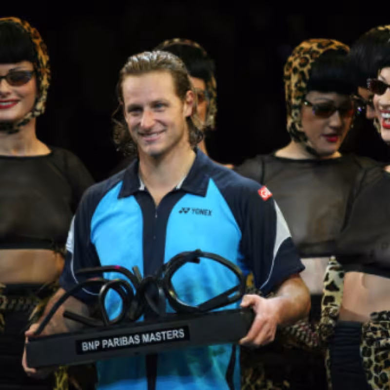 David Nalbandián, con el trofeo de campeón del Paris Masters. Fuente: Getty