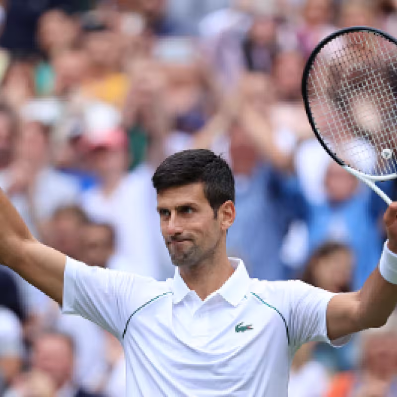 Novak Djokovic habla del COVID y Van Rijthoven en Wimbledon 2022. Foto: gettyimages