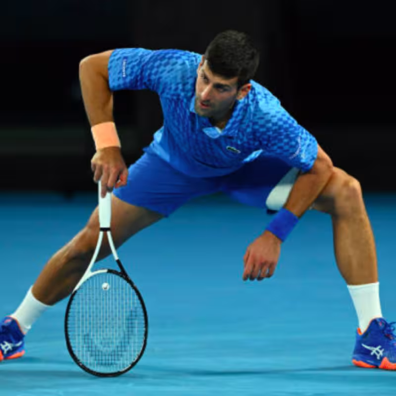 Novak Djokovic en su partido ante Grigor Dimitrov. Foto: Getty