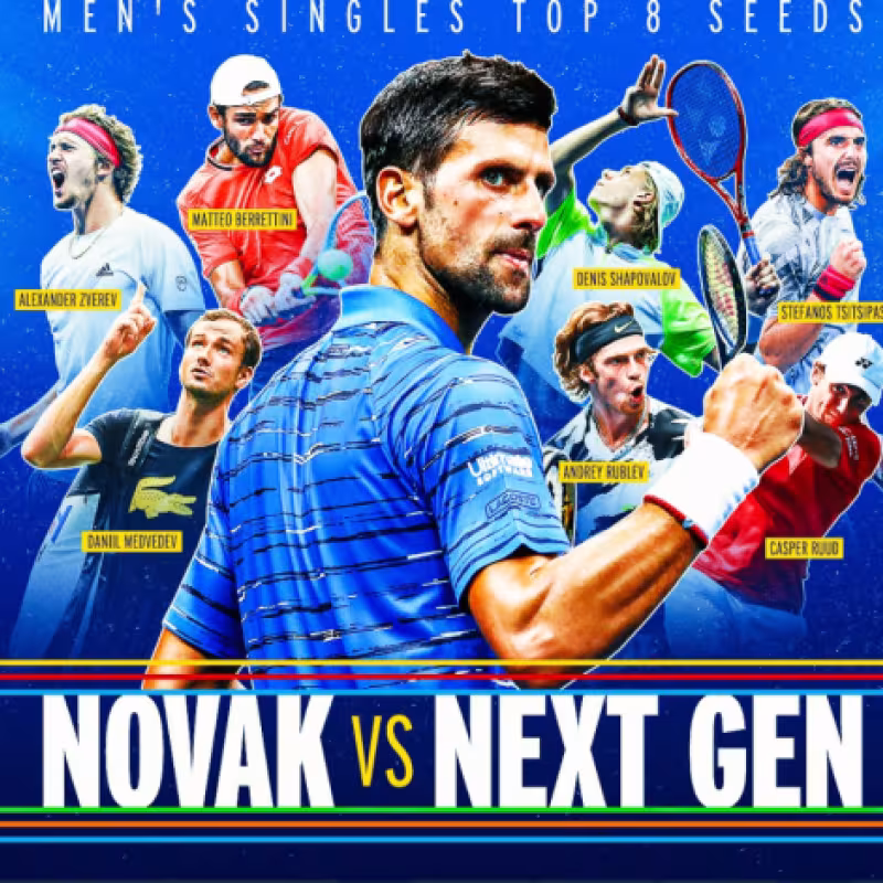 Novak vs Next Gen. Fuente: @usopen