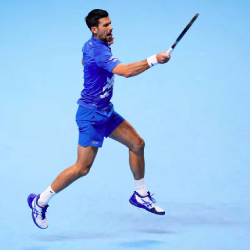 Novak Djokovic, volando en Londres. Fuente: Getty