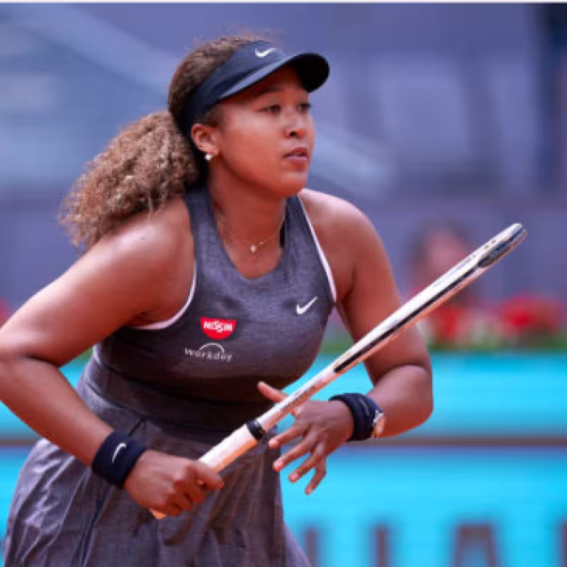 Naomi Osaka en su debut en el Mutua Madrid Open. Fuente: Getty