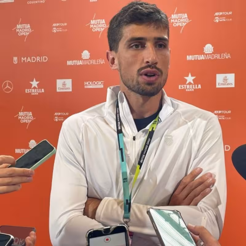 Pedro Cachín en el Mutua Madrid Open 2023. Foto: getty