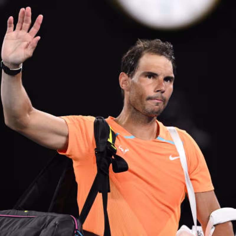 Rafa Nadal en el Open de Australia 2023. Foto: getty