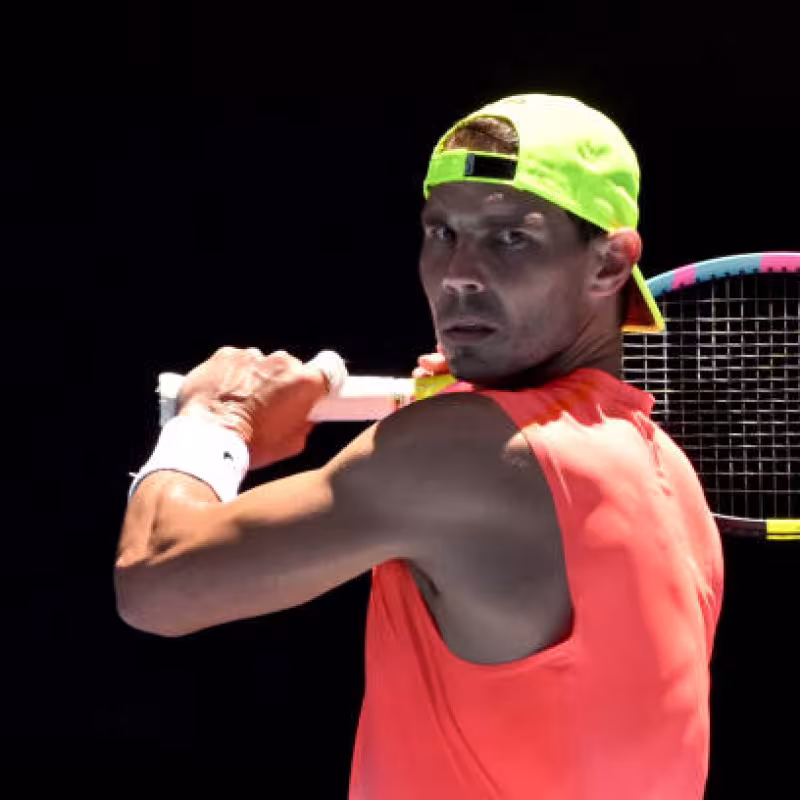 Nadal entrena a pleno rendimiento en Melbourne de cara al Open de Australia 2023