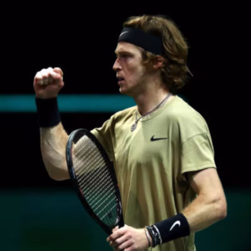 Andrey Rublev festeja. Fuente: Getty