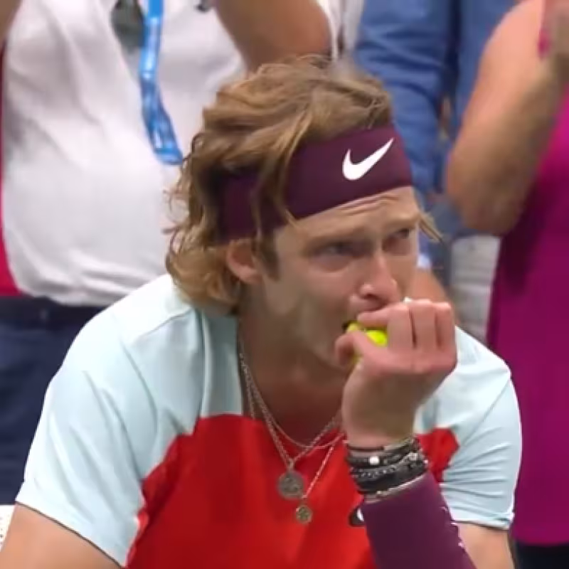 Rublev, desconsolado en la Arthur Ashe