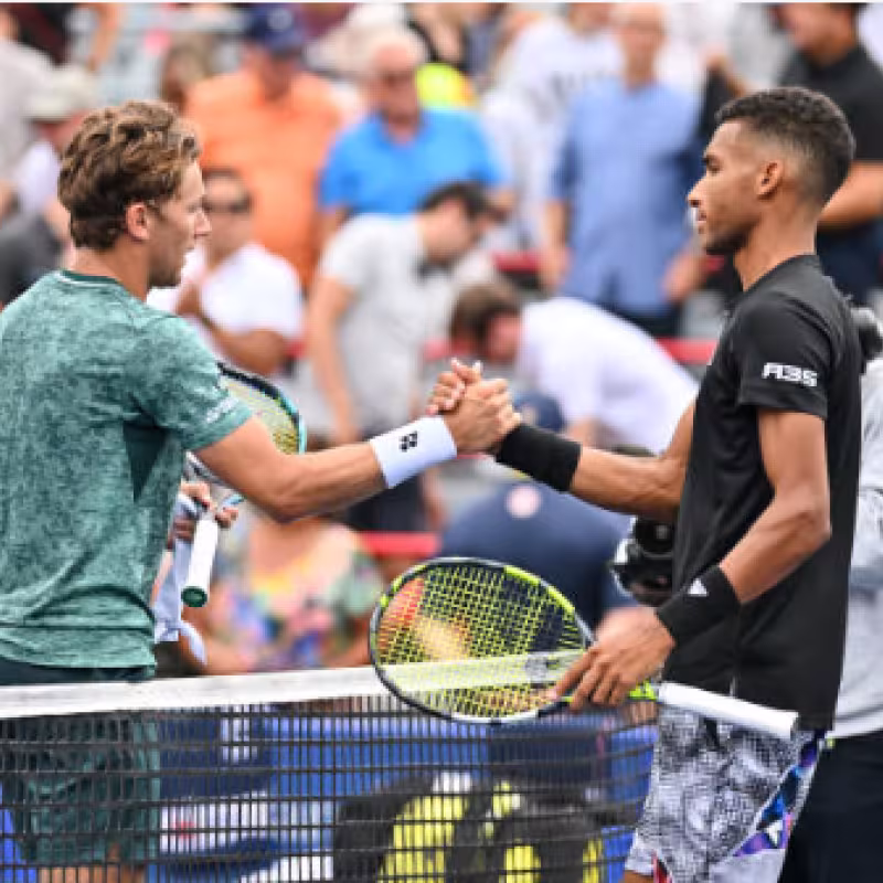 Casper Ruud y Felix Auger Aliassime. Fuente: Getty