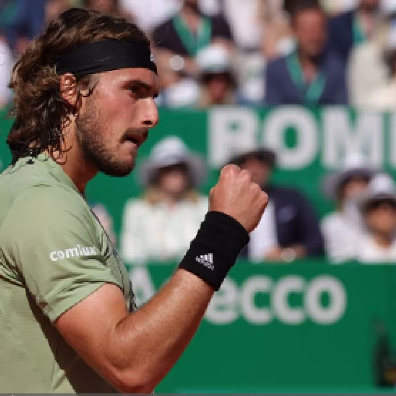 Stefanos Tsitsipas gana en Montecarlo 2022. Foto: gettyimages